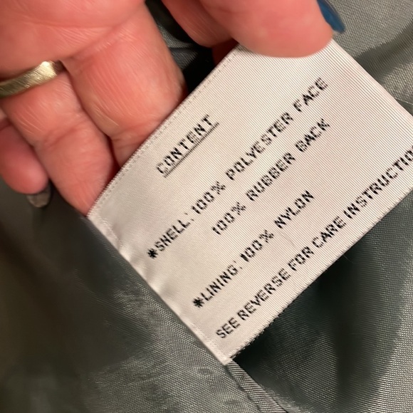 FLEET STREET women’s oversized trench coat green removable hood adjust waist L - Picture 15 of 17